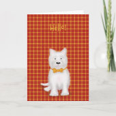 Schattigee West Highland terrier 'hallo' kaart (Voorkant)