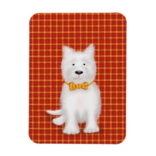 Schattigee West Highland terrier koelkastmagneet Magneet (Verticaal)