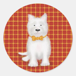 Schattigee West Highland terriër rond stickers