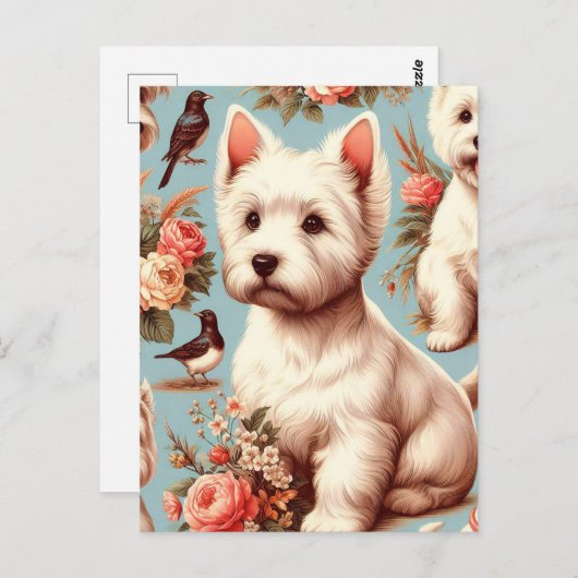 Schattigee West Highland White Terrier Briefkaart (Voorkant / Achterkant)