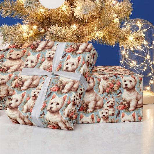  Schattigee West Highland White Terrier Cadeaupapier (Feestdagen)