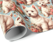  Schattigee West Highland White Terrier Cadeaupapier (Rol Hoek)