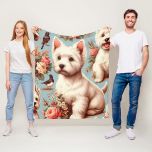 Schattigee West Highland White Terrier Fleece Deken