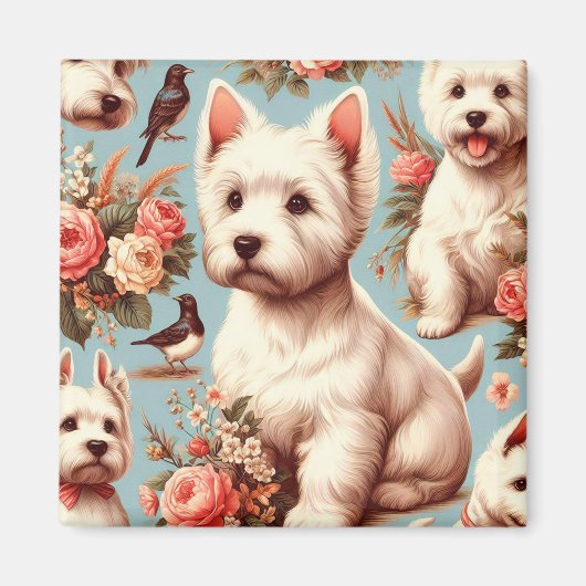  Schattigee West Highland White Terrier Magneet (Voorkant)