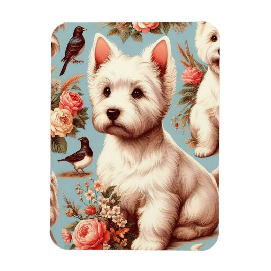  Schattigee West Highland White Terrier Magneet (Verticaal)