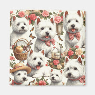 Schattigee West Highland White Terrier naadloos Magneet