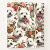 Schattigee West Highland White Terrier naadloos Notitieboek (Achterkant)