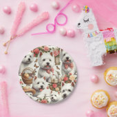 Schattigee West Highland White Terrier naadloos Papieren Bordje (Feest)