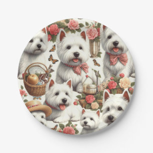 Schattigee West Highland White Terrier naadloos Papieren Bordje