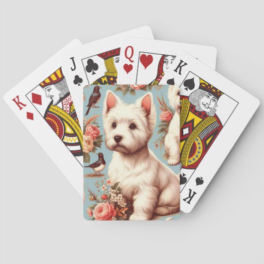 Schattigee West Highland White Terrier Pokerkaarten (Achterkant)