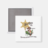 Schattigee Westerne Cowboy Cat Tab Magneet (Voorkant / Achterkant)