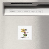 Schattigee Westerne Cowboy Cat Tab Magneet (Insitu (Vaatwasser))