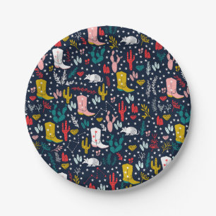 Schattigee Westerne Cowgirl Paper Borden Papieren Bordje