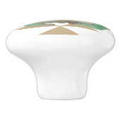 Schattigee Westerne kikker met cowboy Pet Keramische Knop (Zijkant)