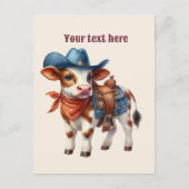 Schattigee Westerne koe Voeg bericht toe Briefkaart (Voorkant)