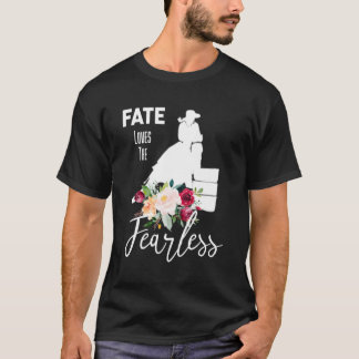 Schattigee Westerne Rodeo Barrel Racer White Flora T-shirt