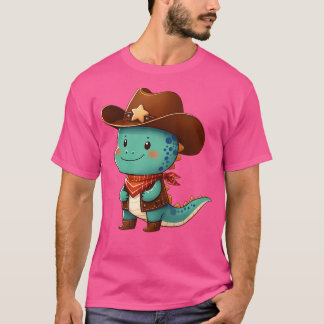 Schattigee Westerne Rodeo Dino Sheriff Kostuum Cow T-shirt