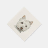 Schattigee Westie Dog Art Cocktail servet (Hoek)