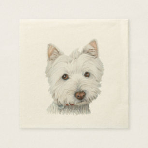 Schattigee Westie Dog Art Cocktail servet