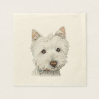 Schattigee Westie Dog Art Cocktail servet