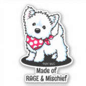 Schattigee Westie KiniArt Sticker (Voorkant)