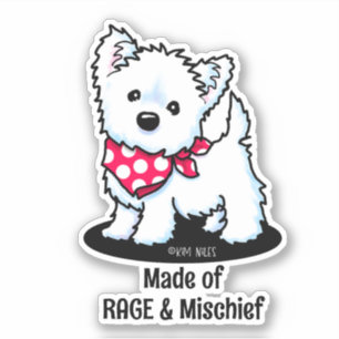 Schattigee Westie KiniArt Sticker