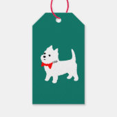 Schattigee Westie West Highland White Terrier Kers Cadeaulabel (Voorkant)
