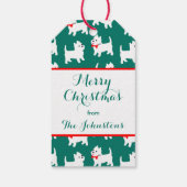 Schattigee Westie West Highland White Terrier Kers Cadeaulabel (Achterkant)