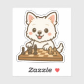 Schattigee Westie White Terrier Hond die schaken s Sticker (Vel)