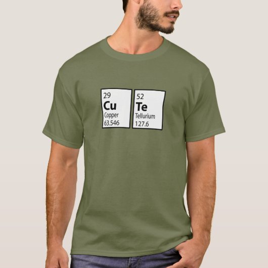 Schattigee Wetenschap Geek College Nerd T-shirt (Voorkant)