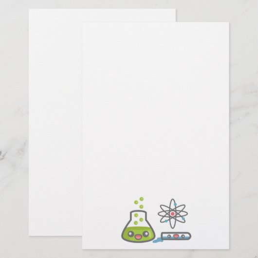 Schattigee wetenschapsuitrusting briefpapier (Voorkant / Achterkant)