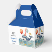 Schattigee Whale Boys Verjaardag Bedankdoosjes (Voorkant Zijde)