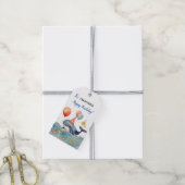 Schattigee Whale Boys Verjaardag Cadeaulabel (Met Touw)