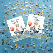 Schattigee Whale Boys Verjaardag Dank u Bedankkaart