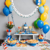 Schattigee Whale Boys Verjaardag Vlaggetjes