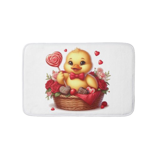 Schattigee/Whimisical Valentijnsdag eend Badmat (Voorkant)