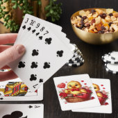 Schattigee/Whimisical Valentijnsdag eend Pokerkaarten (Insitu)