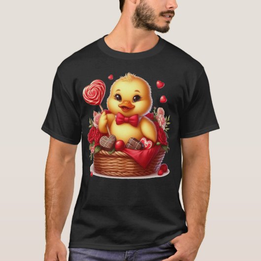 Schattigee/Whimisical Valentijnsdag eend T-shirt (Voorkant)