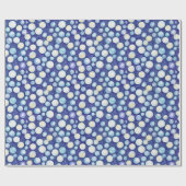Schattigee Whimsical Blue White Bubble Snow Waterv Cadeaupapier (Vlak)