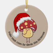 Schattigee Whimsical Christmas Santa Mushroom Keramisch Ornament (Voorkant)