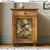 Schattigee Whimsical Ghost  Lijst DU3R Decoupage Tissuepapier