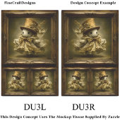 Schattigee Whimsical Ghost  Lijst DU3R Decoupage Tissuepapier