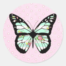 Schattigee Whimsical Roze en Blauwgroen Vlinder St