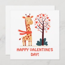 Schattigee Whimsical Valentijnse Giraffe met Heart