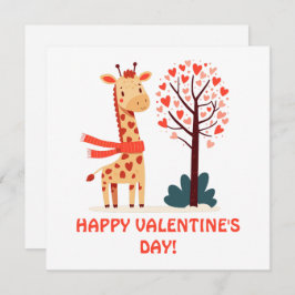 Schattigee Whimsical Valentijnse Giraffe met Heart