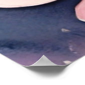 Schattigee Whimsy Bloemen Vlinder Waterverf AI Art Poster (Hoek)