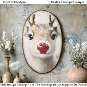 Schattigee Whimsy Rudolph Rendier in Sneeuw BW7 De Tissuepapier