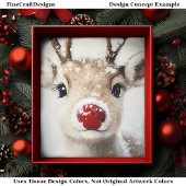 Schattigee Whimsy Rudolph Rendier in Snow BW6 Deco Tissuepapier