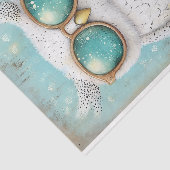 Schattigee Whimsy Steampunk Witte Uil BT6 Decoupag Tissuepapier (Detail)