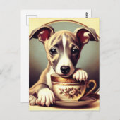 Schattigee Whippet Puppy Briefkaart (Voorkant / Achterkant)